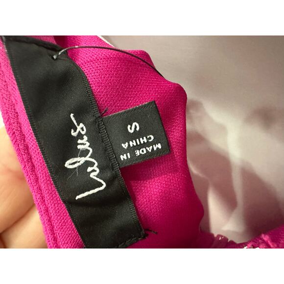 Lulus Keep It Interesting Asymmetrical Cutout Halter Maxi Dress Hot Pink Size S - Picture 9 of 11